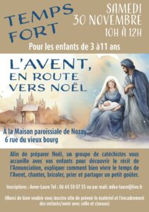 Temps fort enfants de 3 à 11 ans : L'AVENT, en route vers Noël @ MAISON PAROISSIALE DE NOZAY