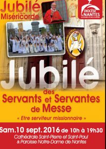 JOURNEE DIOCESAINE DES SERVANTS DE MESSE @ cathédrale NANTES