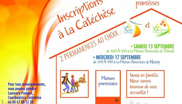 Inscriptions Caté 2025