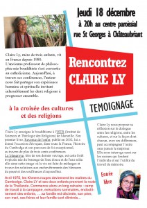 Rencontrez Claire Ly @ centre paroissial | Châteaubriant | Pays de la Loire | France